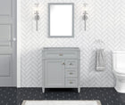 Kensington 29.5 Right in All Wood Vanity in Metal Gray - Cabinet Only ER VANITIES