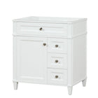 Kensington 29.5 Right Drawers in All Wood Vanity in Bright White - Cabinet Only ER VANITIES