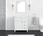 Kensington 29.5 Right Drawers in All Wood Vanity in Bright White - Cabinet Only ER VANITIES