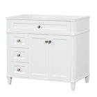 Kensington 35.5 Left Drawers in All Wood Vanity in Bright White - Cabinet Only ER VANITIES