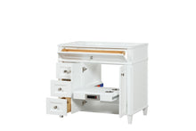 Load image into Gallery viewer, Kensington 35.5 Left Drawers in All Wood Vanity in Bright White - Cabinet Only ER VANITIES