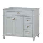 Kensington 35.5 Right in All Wood Vanity in Metal Gray - Cabinet Only ER VANITIES