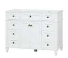 Kensington 42 in Solid Wood Vanity in Bright White - Cabinet Only Ethan Roth