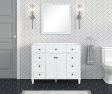Load image into Gallery viewer, Kensington 42 in Solid Wood Vanity in Bright White - Cabinet Only Ethan Roth