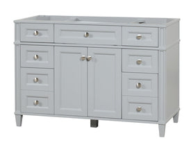 Kensington 48 in Solid Wood Vanity in Metal Gray - Cabinet Only Ethan Roth