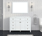 Kensington 48 in Solid Wood Vanity in Bright White - Cabinet Only Ethan Roth
