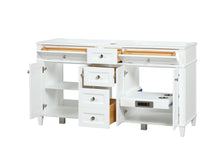 Load image into Gallery viewer, Kensington 59.5 Double in All Wood Vanity in Bright White - Cabinet Only ER VANITIES