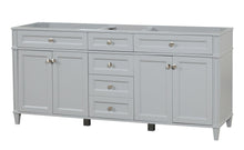 Load image into Gallery viewer, Kensington 72 in Solid Wood Vanity in Metal Gray - Cabinet Only Ethan Roth