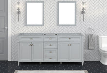 Load image into Gallery viewer, Kensington 71.5 in All Wood Vanity in Metal Gray - Cabinet Only ER VANITIES