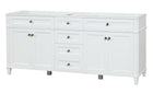 Kensington 71.5 in All Wood Vanity in White - Cabinet Only ER VANITIES