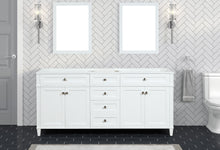 Load image into Gallery viewer, Kensington 72 in Solid Wood Vanity in White - Cabinet Only Ethan Roth