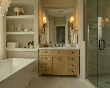 Load image into Gallery viewer, Kensington 41.5 in All Wood Vanity in Desert Oak - Cabinet Only
