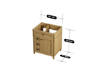 Kensington 29.5 Left Drawers in All Wood Vanity in Desert Oak - Cabinet Only