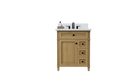 Kensington 29.5 Right Drawers in All Wood Vanity in Desert Oak - Cabinet Only