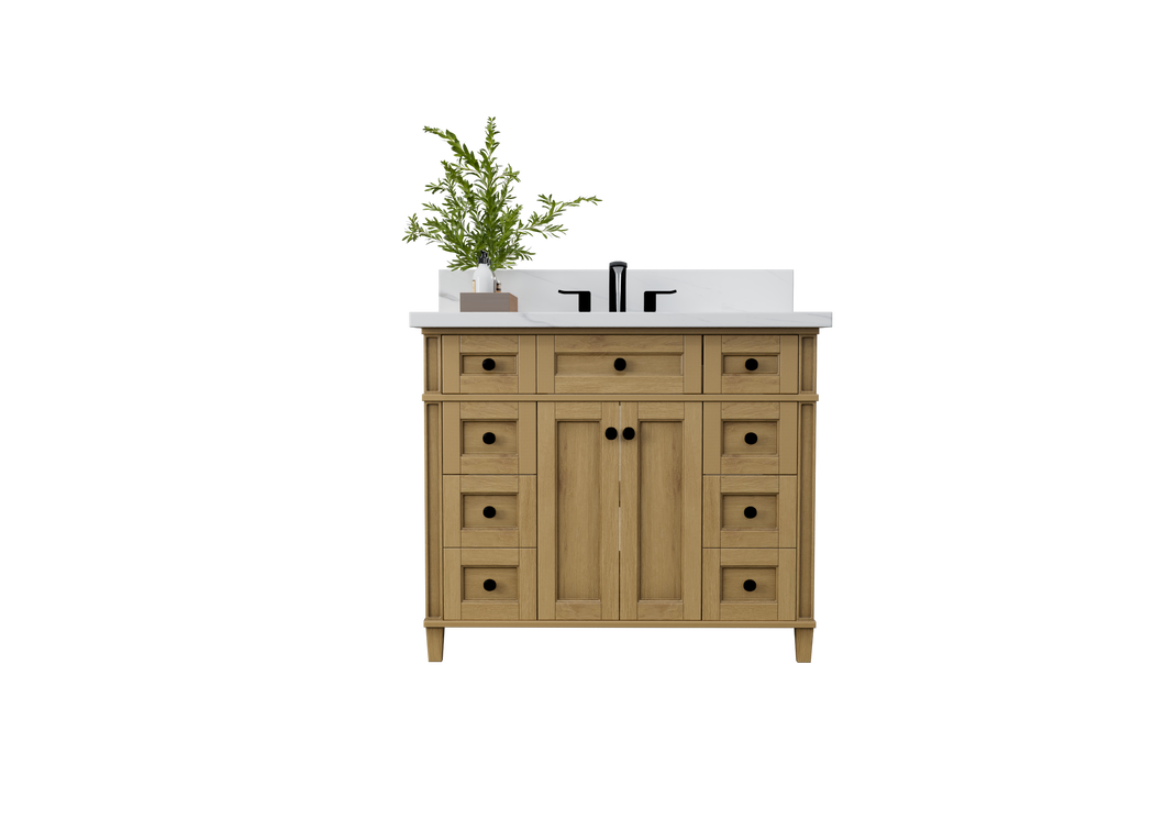 Kensington 41.5 in All Wood Vanity in Desert Oak - Cabinet Only