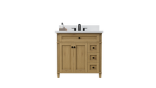 Load image into Gallery viewer, Kensington 35.5 Right Drawers in All Wood Vanity in Desert Oak - Cabinet Only