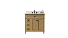 Load image into Gallery viewer, Kensington 35.5 Left Drawers in All Wood Vanity in Desert Oak - Cabinet Only