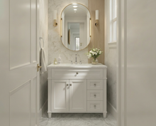 Load image into Gallery viewer, Kensington 35.5 Right Drawers in All Wood Vanity in Bright White - Cabinet Only