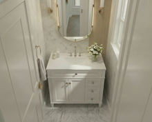 Load image into Gallery viewer, Kensington 35.5 Right Drawers in All Wood Vanity in Bright White - Cabinet Only