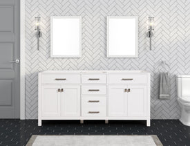 Ethan Roth London 72 Inch Double Bathroom Vanity in Metal Gray Ethan Roth