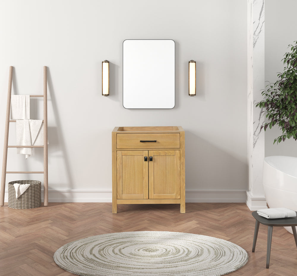 29 Inch Vanity London 29.5 Inch- Single Bathroom Vanity in Desert Oak