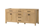 London 71.5 Inch- Double Bathroom Vanity in Desert Oak