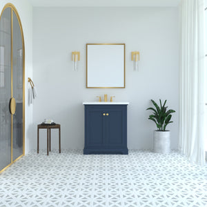 Marietta 29.5 inch Bathroom Vanity in Blue- Cabinet Only