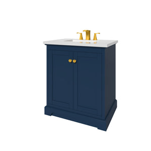 Marietta 29.5 inch Bathroom Vanity in Blue- Cabinet Only