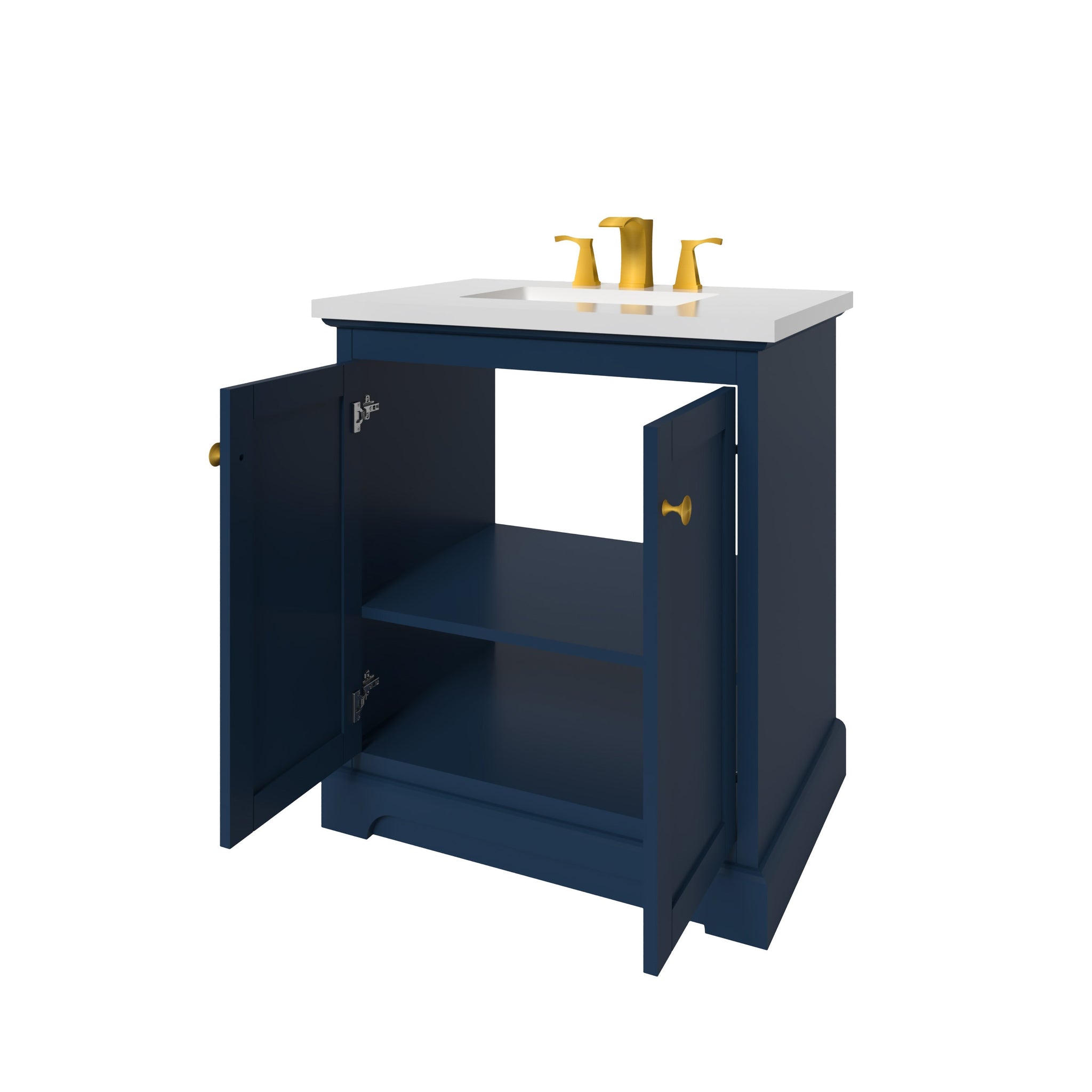 29 Inch Vanity Marietta 29.5 inch Bathroom Vanity in Blue- Cabinet Only