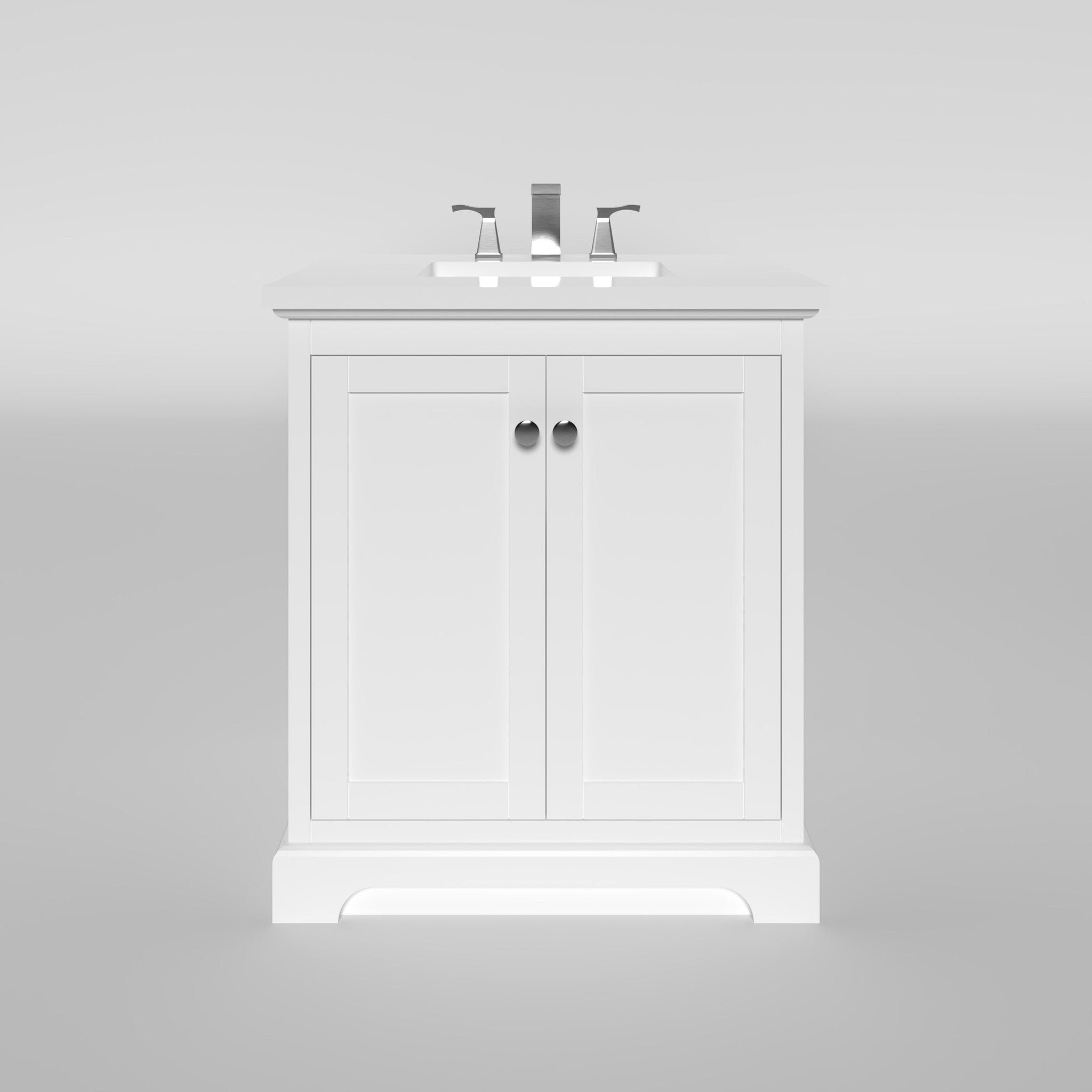 29 Inch Vanity Marietta 29.5 inch Bathroom Vanity in White- Cabinet Only