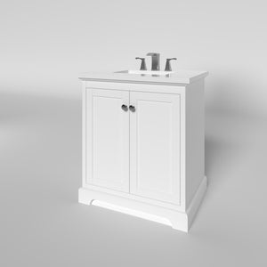 Marietta 29.5 inch Bathroom Vanity in White- Cabinet Only