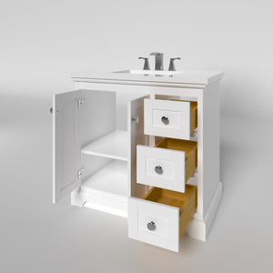 Marietta 35.5 inch Bathroom Vanity in White- Cabinet Only