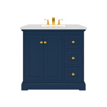Load image into Gallery viewer, Marietta 35.5 inch Bathroom Vanity in Blue- Cabinet Only