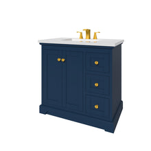 Load image into Gallery viewer, Marietta 35.5 inch Bathroom Vanity in Blue- Cabinet Only