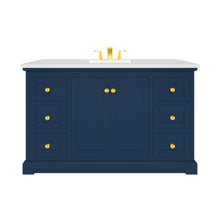 Load image into Gallery viewer, Marietta 53.5 inch Single Bathroom Vanity in Blue- Cabinet Only
