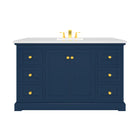 Marietta 53.5 inch Single Bathroom Vanity in Blue- Cabinet Only