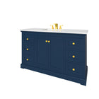 Marietta 53.5 inch Single Bathroom Vanity in Blue- Cabinet Only