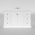 Marietta 53.5 inch Single Bathroom Vanity in White- Cabinet Only