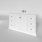Marietta 53.5 inch Single Bathroom Vanity in White- Cabinet Only