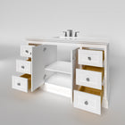 Marietta 53.5 inch Single Bathroom Vanity in White- Cabinet Only