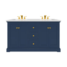 Load image into Gallery viewer, Marietta 59.5 inch Double Bathroom Vanity in Blue- Cabinet Only