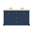 Marietta 59.5 inch Double Bathroom Vanity in Blue- Cabinet Only