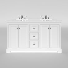 Load image into Gallery viewer, Marietta 59.5 inch Double Bathroom Vanity in White- Cabinet Only