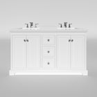 Marietta 59.5 inch Double Bathroom Vanity in White- Cabinet Only
