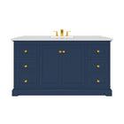 Marietta 59.5 inch Single Bathroom Vanity in Blue- Cabinet Only