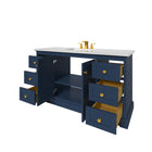 Marietta 59.5 inch Single Bathroom Vanity in Blue- Cabinet Only