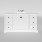 Marietta 59.5 inch Single Bathroom Vanity in White- Cabinet Only