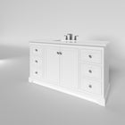 Marietta 59.5 inch Single Bathroom Vanity in White- Cabinet Only