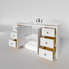 Marietta 59.5 inch Single Bathroom Vanity in White- Cabinet Only