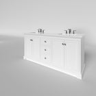 Marietta 71.5 inch Double Bathroom Vanity in White- Cabinet Only